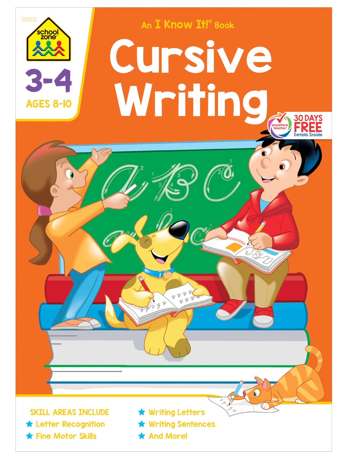 School Zone Cursive Writing Workbook: 32 Pages, 3rd Grade, 4th Grade, Practice H