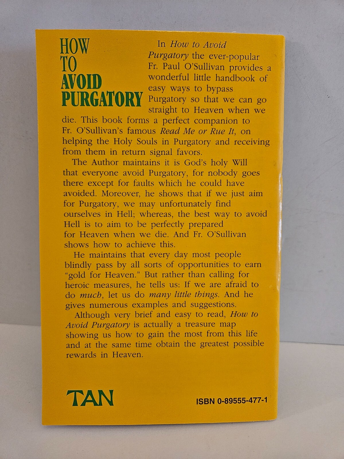 How To Avoid Purgatory by Fr Father Paul O’Sullivan Catholic Booklet Excellent