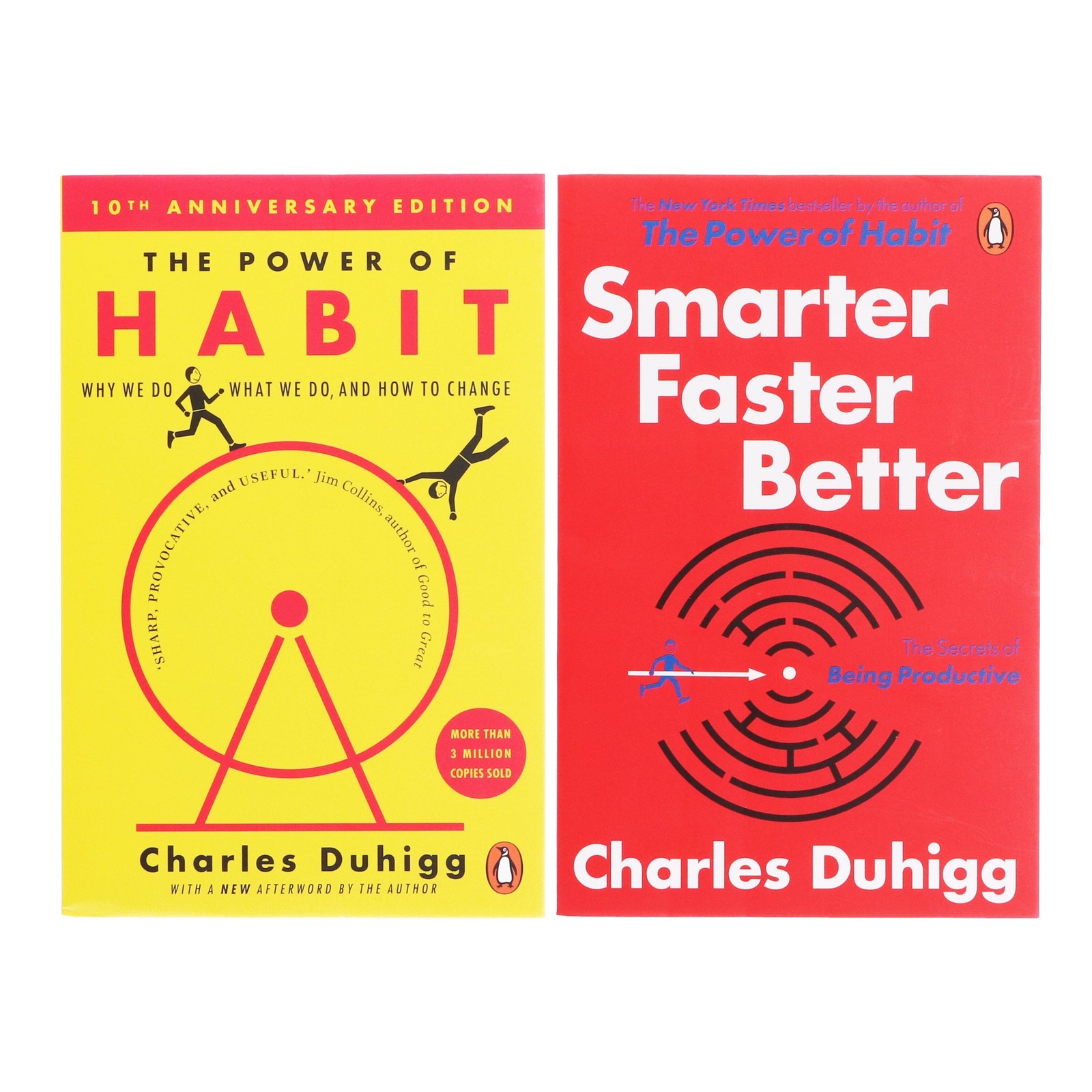 Smarter Faster Better & The Power of Habit By Charles Duhigg 2 Books – Paperback
