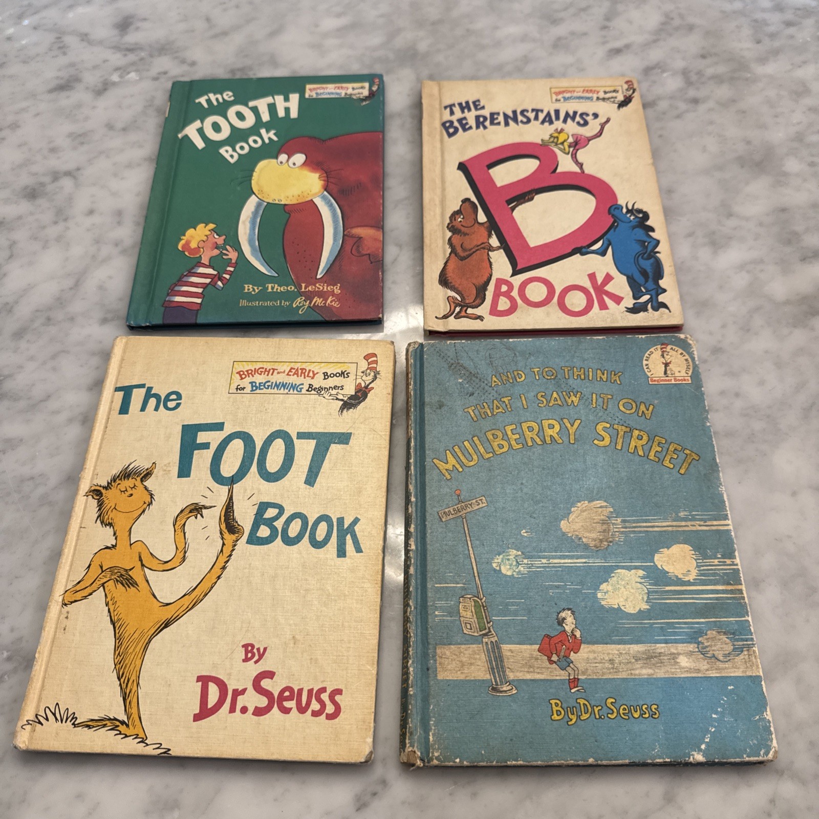 Lot of 4-DR. SUESS Books And to Think That I Saw It on Mulberry Street Hardcover