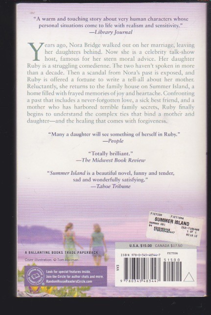 Summer Island: A Novel by Kristin Hannah Paperback 2004 LN.