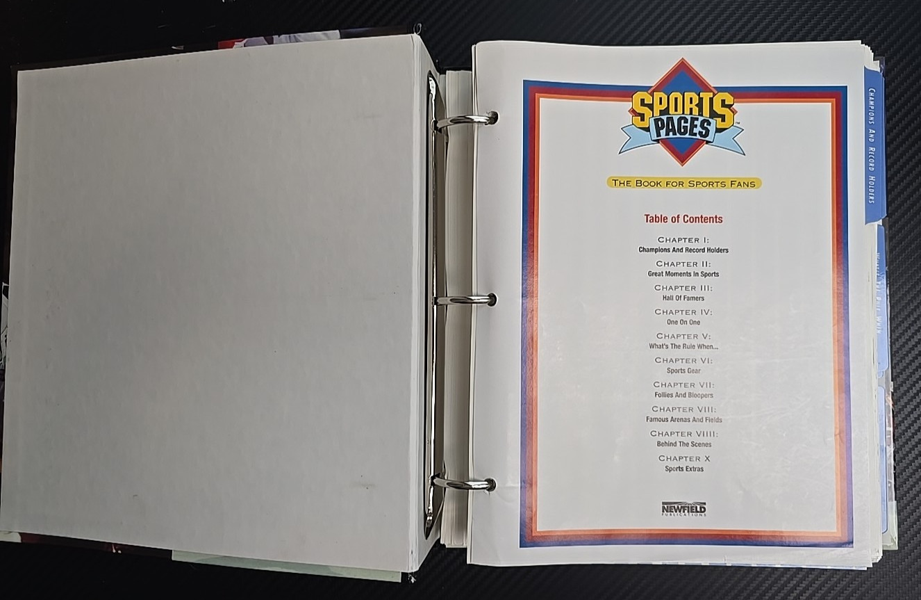 Vintage 1996 “Sports Pages: The Book For Sports Fans” Collector’s Hardcover Bind