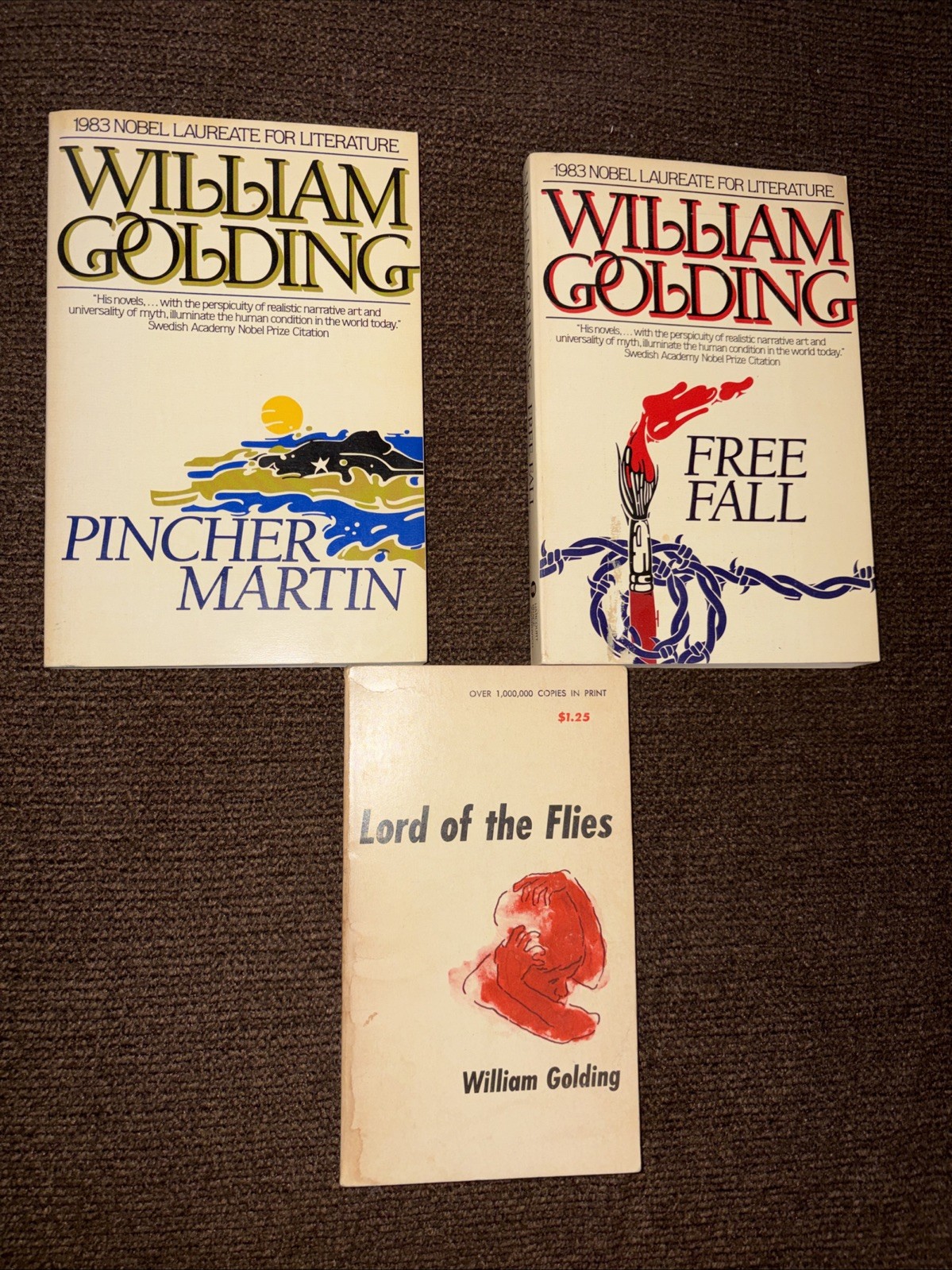 Free Fall + Pincher Martin + Lord Of The Flies by William Golding