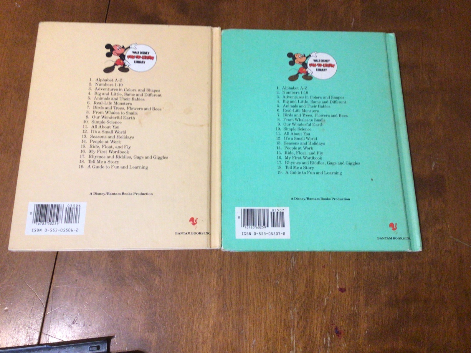 Walt Disney 1983 Lot 19 FUN-TO-LEARN Library Hardcover Book Set 1-19 Complete HC