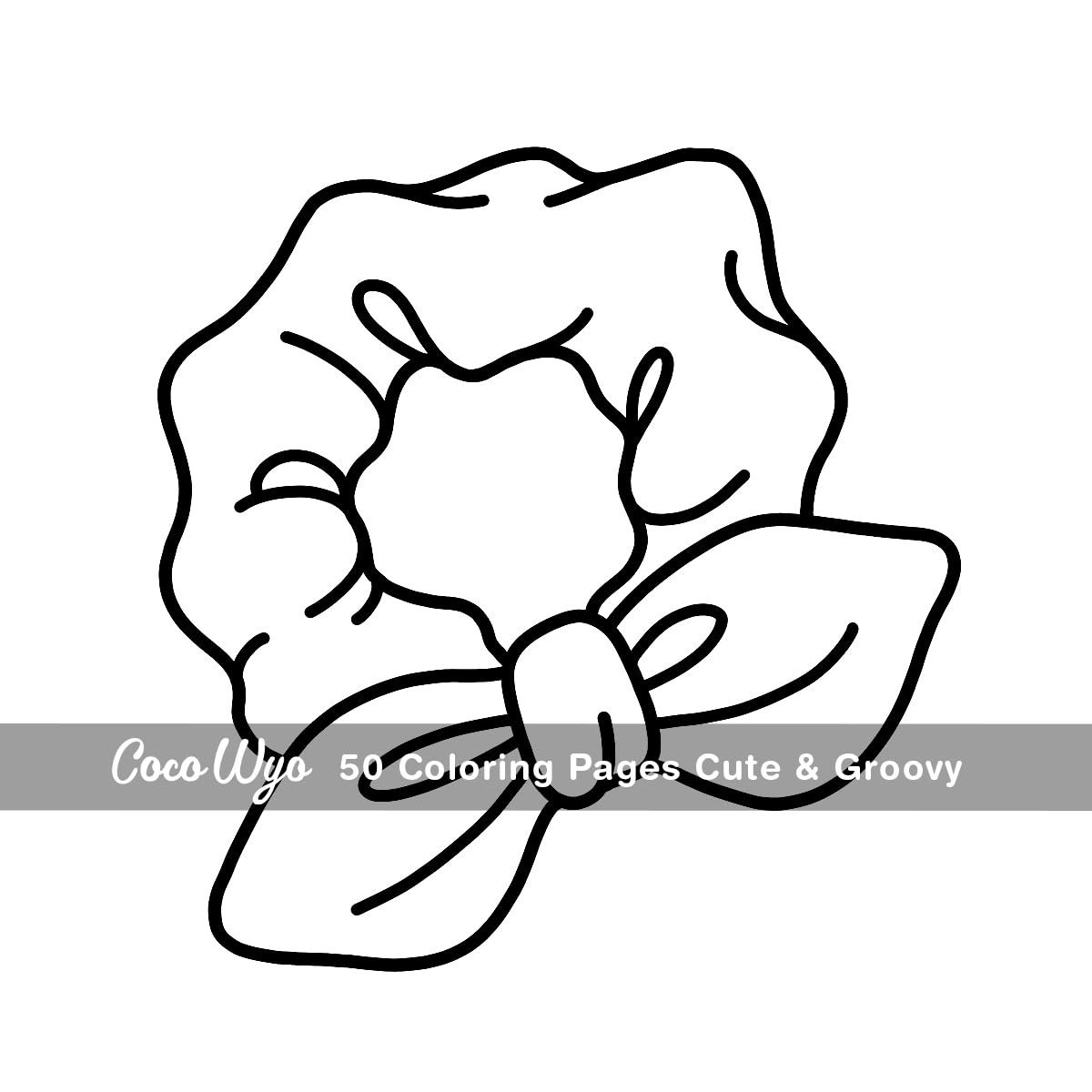Cute & Groovy Coloring Book for Adults and Kids Bold and Easy Simple and Big