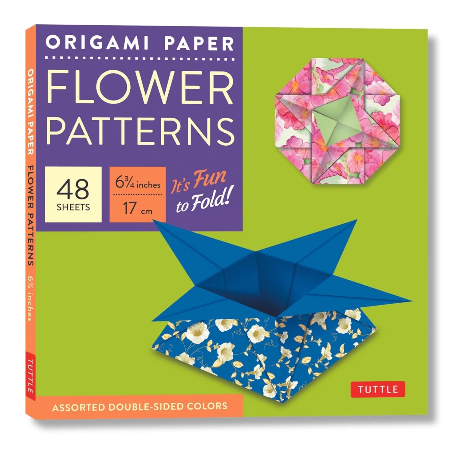 Origami Paper 6 3/4 (17 CM) Flower Patterns 48 Sheets: Tuttle Origami Loose Leaf