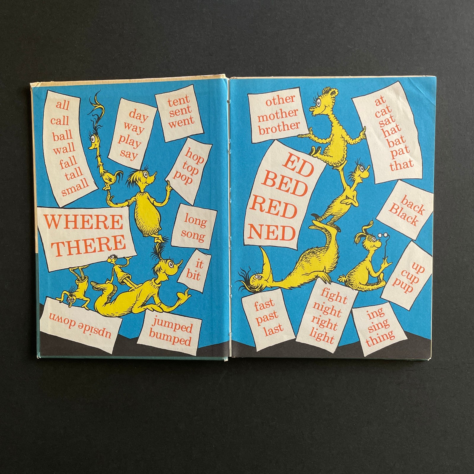 Hop On Pop • Dr. Seuss • Early Book Club Edition 1963 • Linen Hardcover