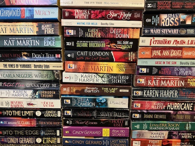 Lot of 10 Romantic Suspense Paperbacks Random Mix of Books