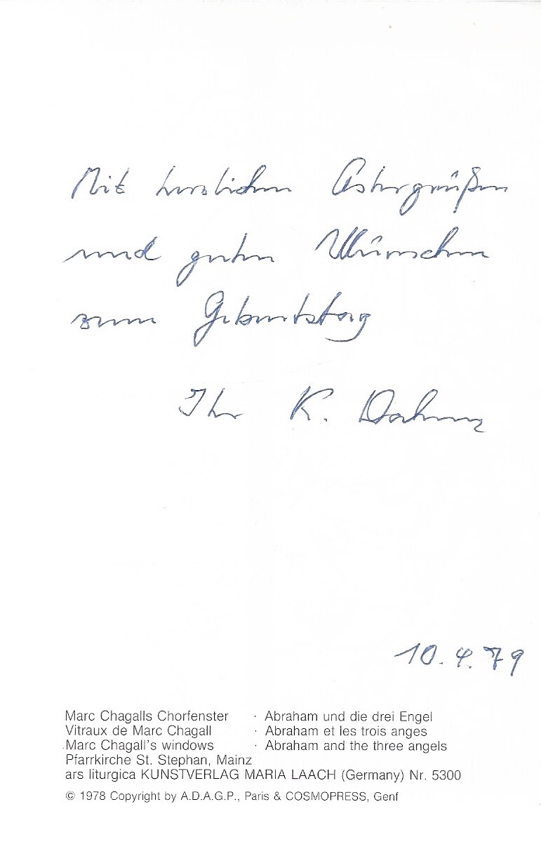 Karl Rahner signiert Munen muso -Ungegenständliche Meditation Enomiya-Lassalle
