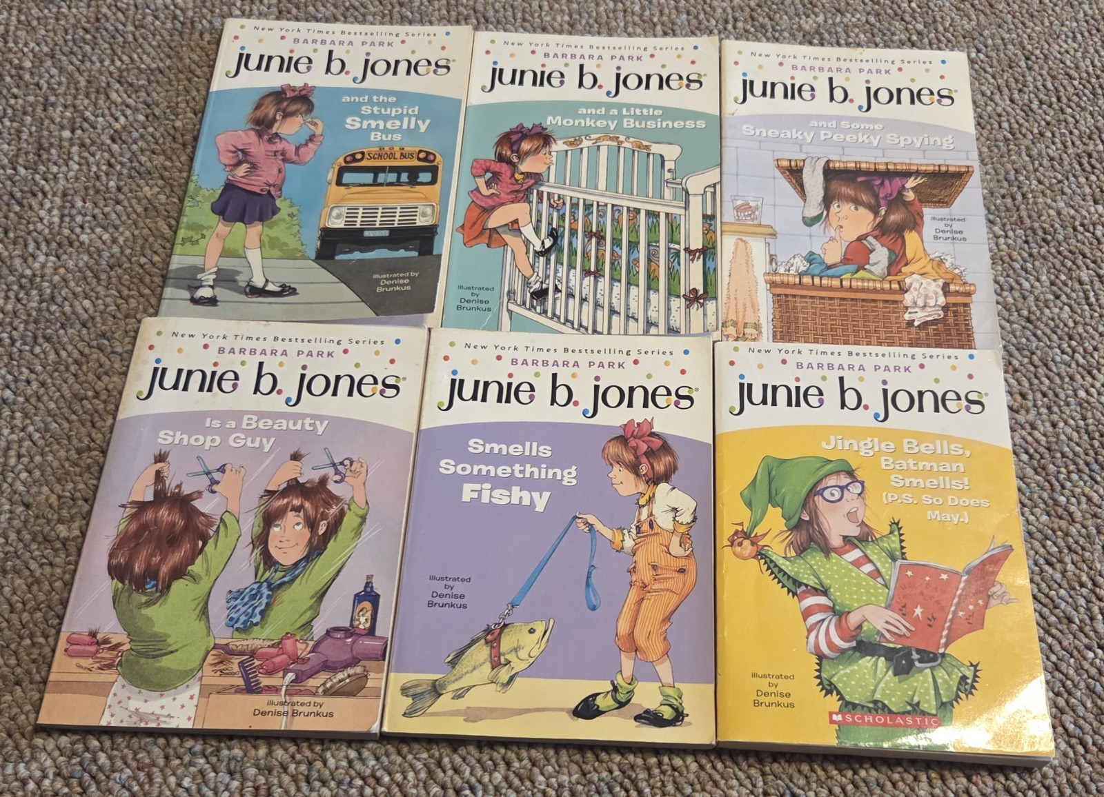Lot of 6 Junie B Jones Chapter Books Barbara Park Paperback Scholastic
