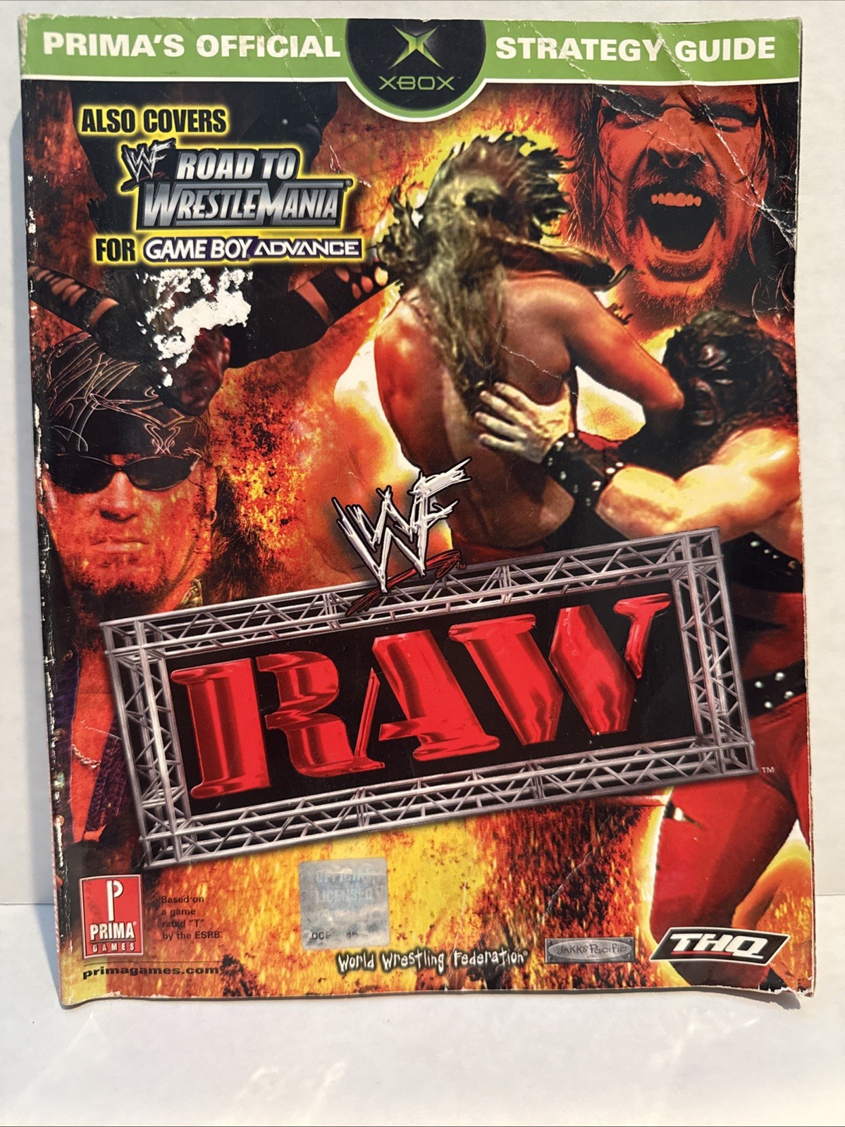 WWF Raw Prima’s 2002 Official Strategy Guide by David Cassady For Microsoft Xbox