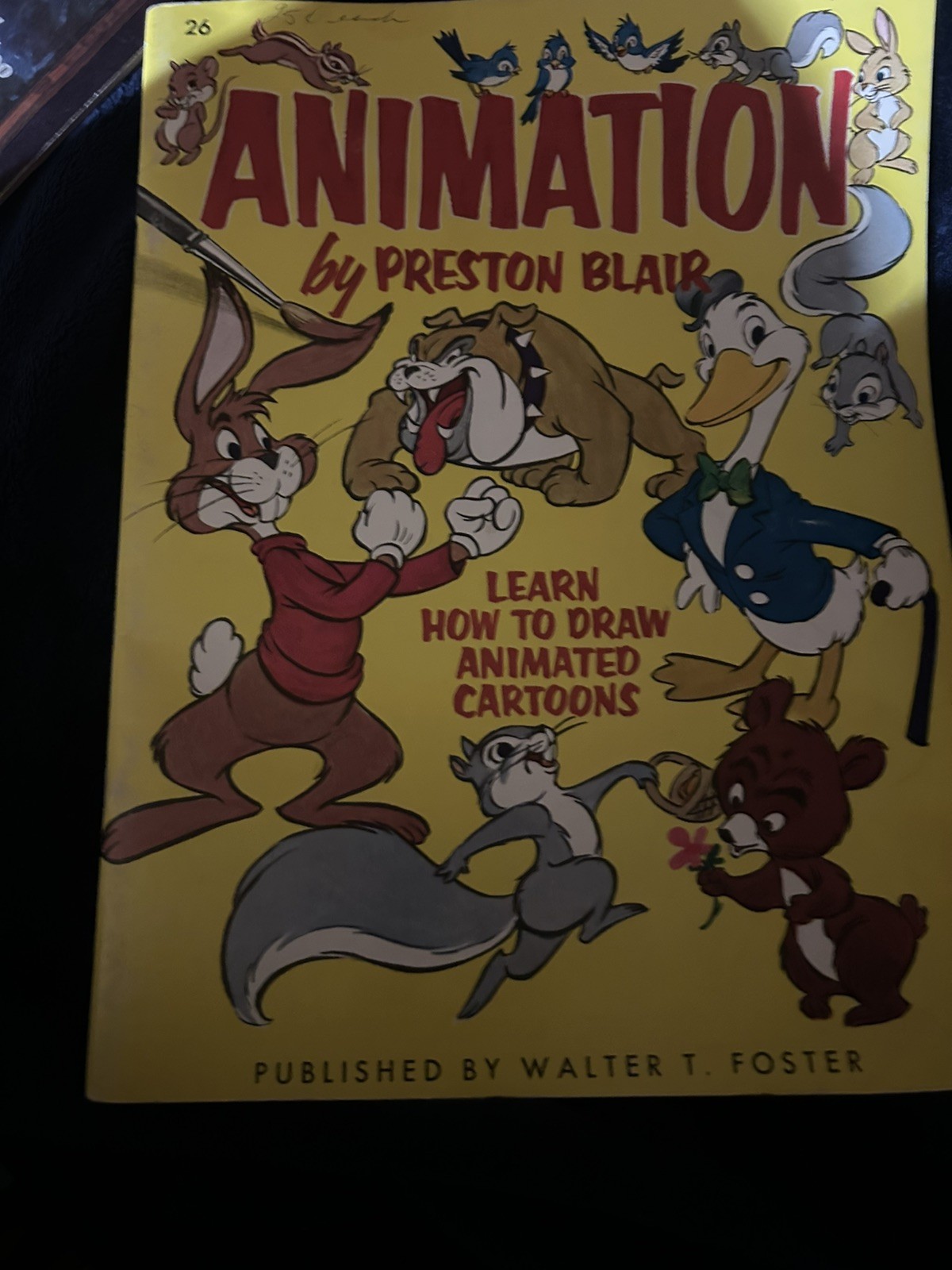 🔵ANIMATION by PRESTON BLAIR Art Instruction Book in WALTER FOSTER Series 1950’s