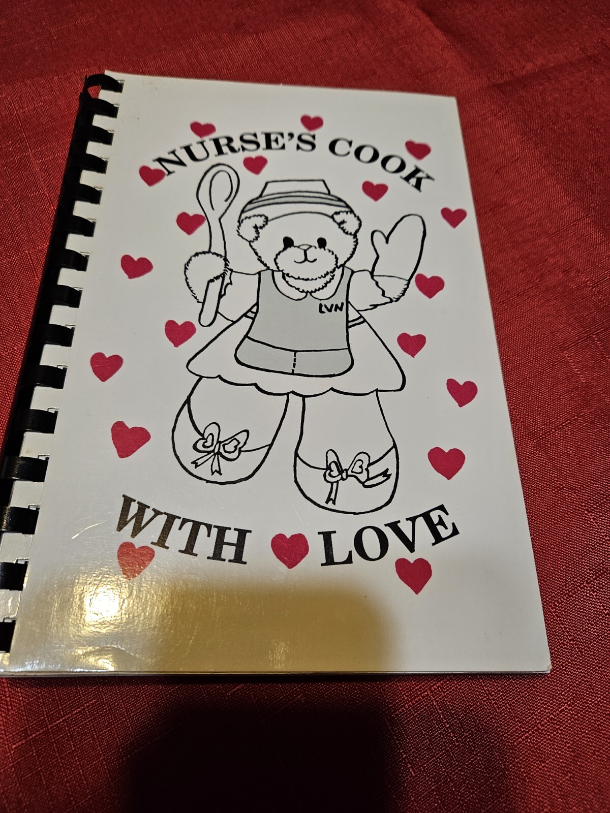 Vtg Nurses Cookbook Cook With Love 70 Pages Spiral Bound Gift EUC 11111