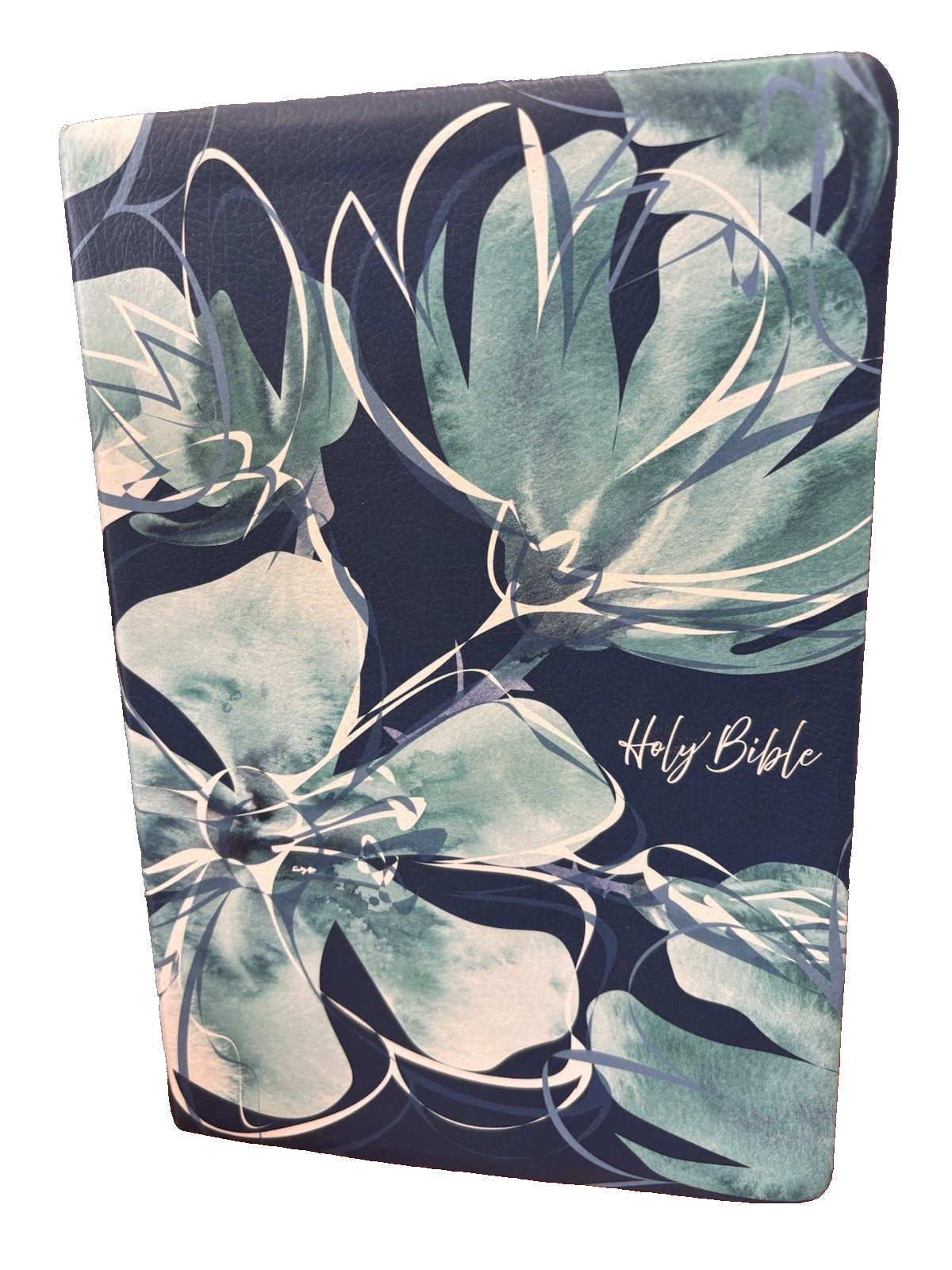 Zondervan NIV Bible Indexed LS Teal Holy Bible Softcover Blue Teal Flowers New