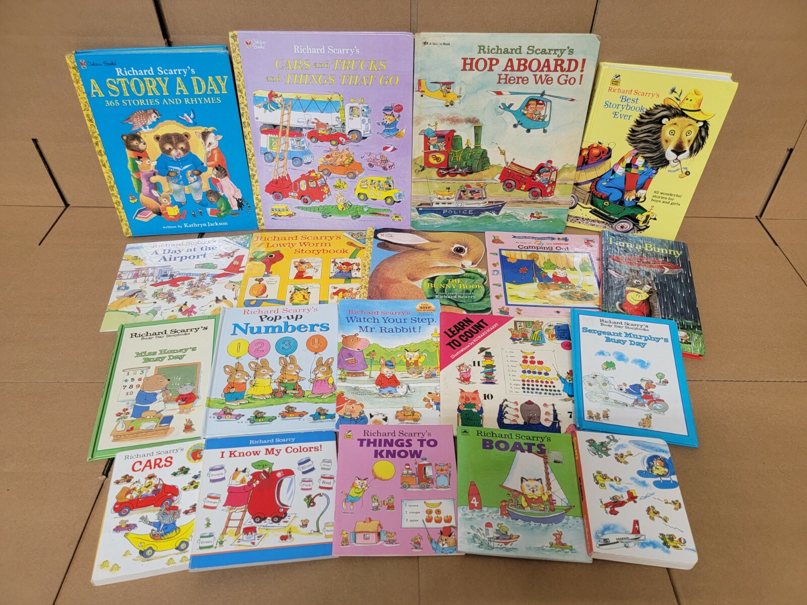Lot of 5 Richard Scarry Picture Books for Children’s Kid Toddler *Random Set Mix