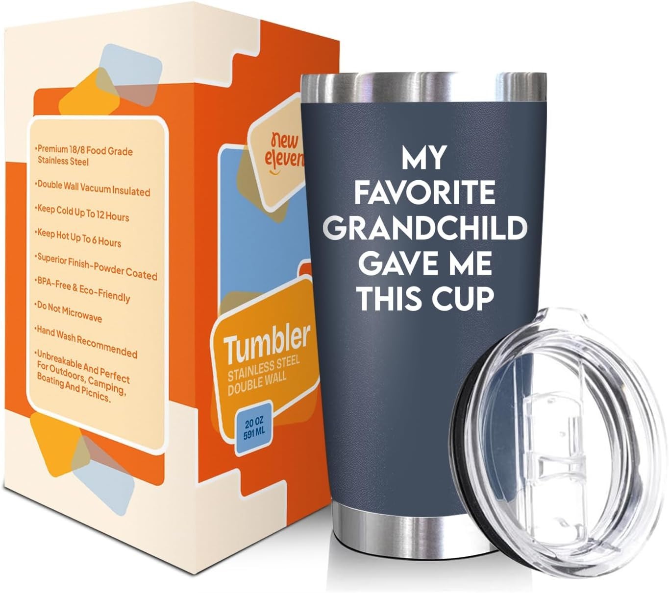 20 Oz BPA-Free Steel Tumbler – Perfect Gift for Grandfather’s Birthday & More