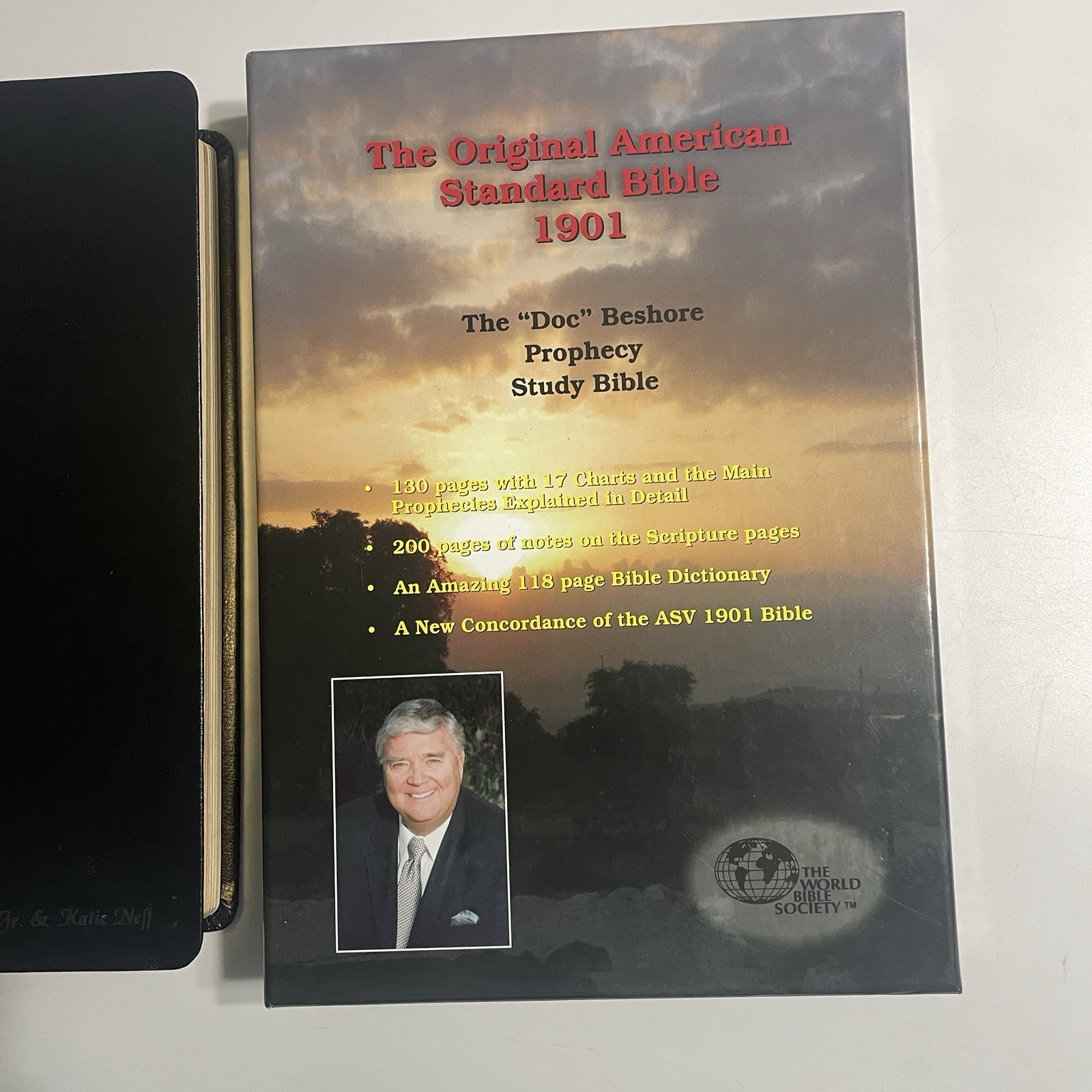 Original American Standard Doc Beshore Prophecy Study Bible ASV 1901 Cowhide