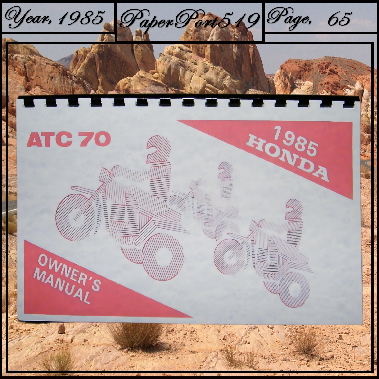 1985 Honda ATC70 Owner’s Manual 65 Pages