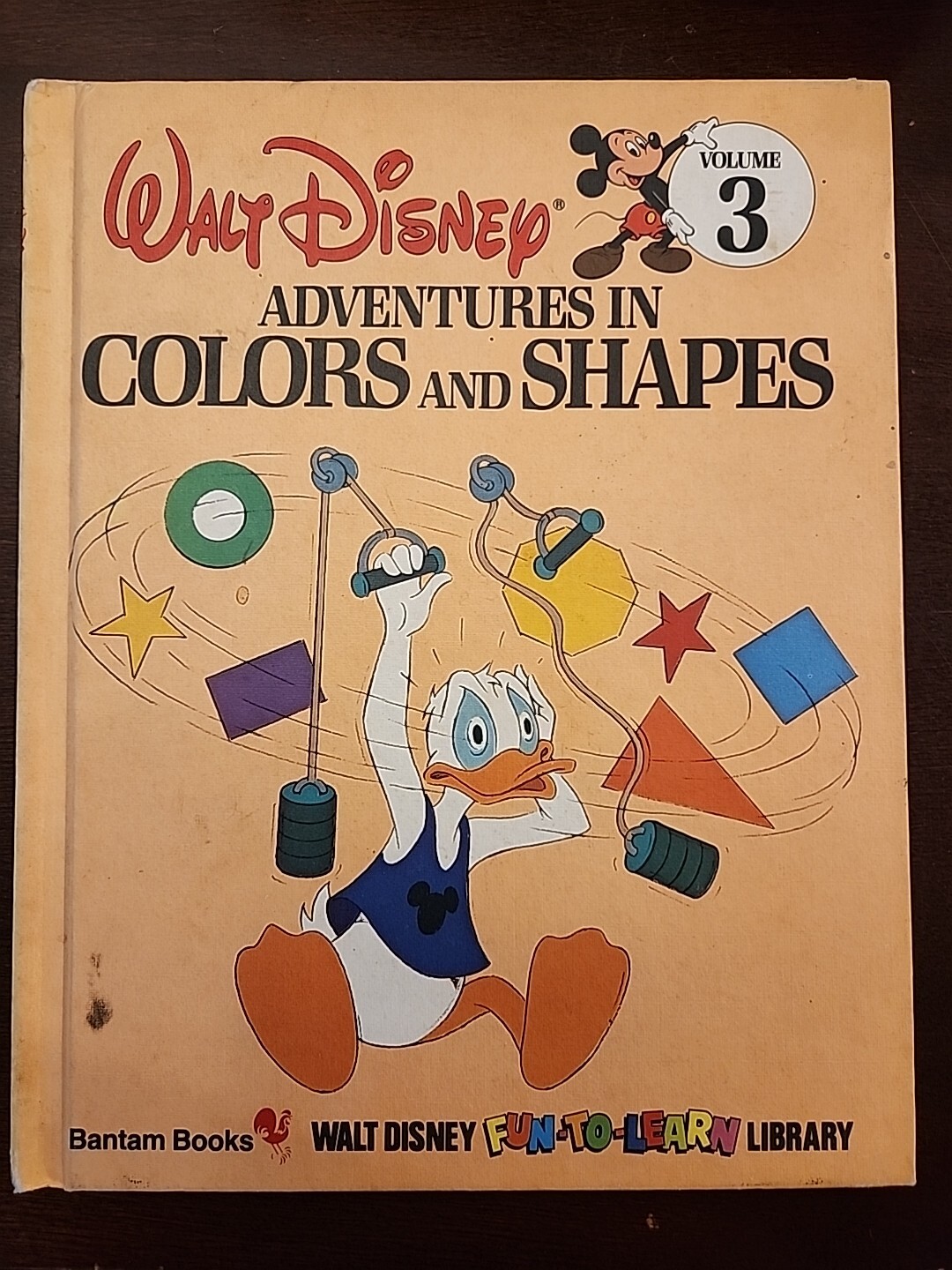 Vtg 1983 Walt Disney Adventures In Colors & Shapes FUN-TO-LEARN Book Volume 3