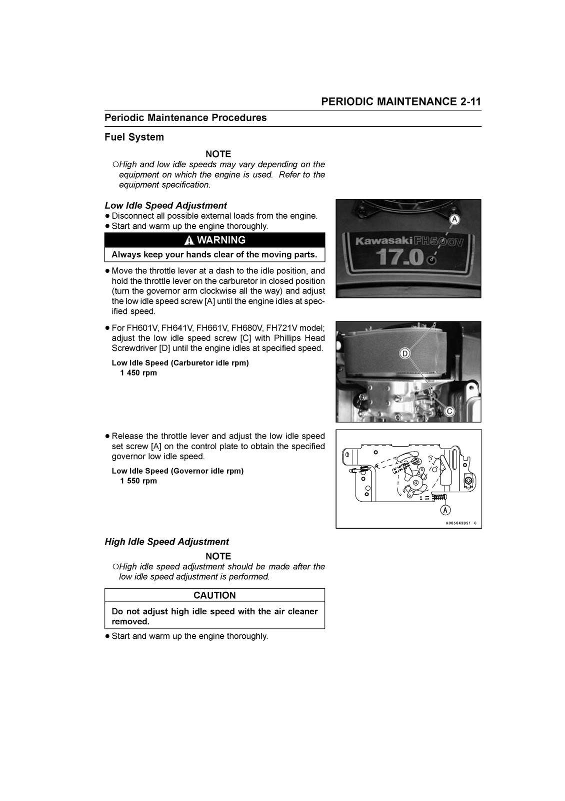 KAWASAKI FH451V FH531V FH541V FH601V More Engine Service Manual – WIRE BOUND