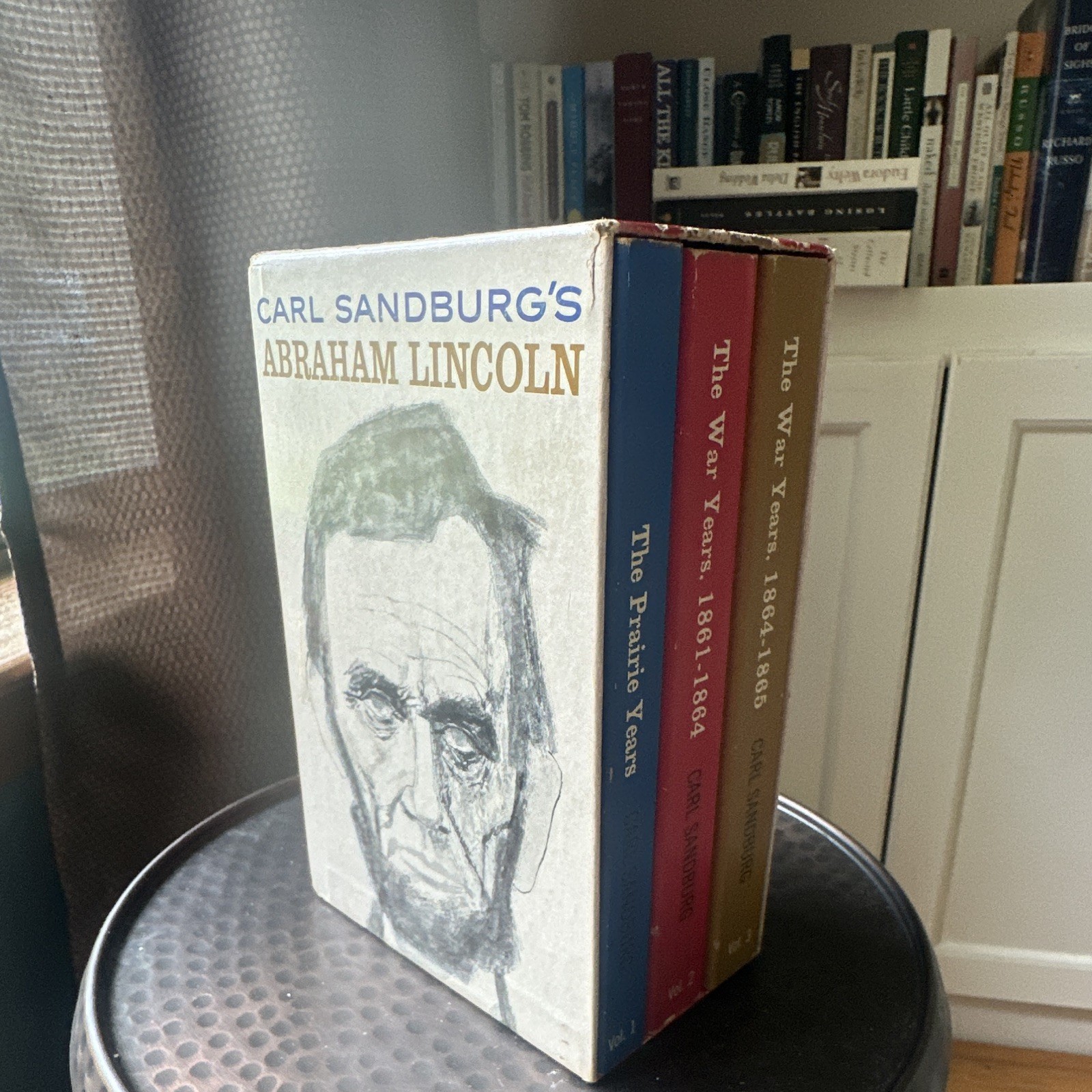 Carl Sandburg Abraham Lincoln 3-Vol Box Set 1st Dell printing Oct. 1959