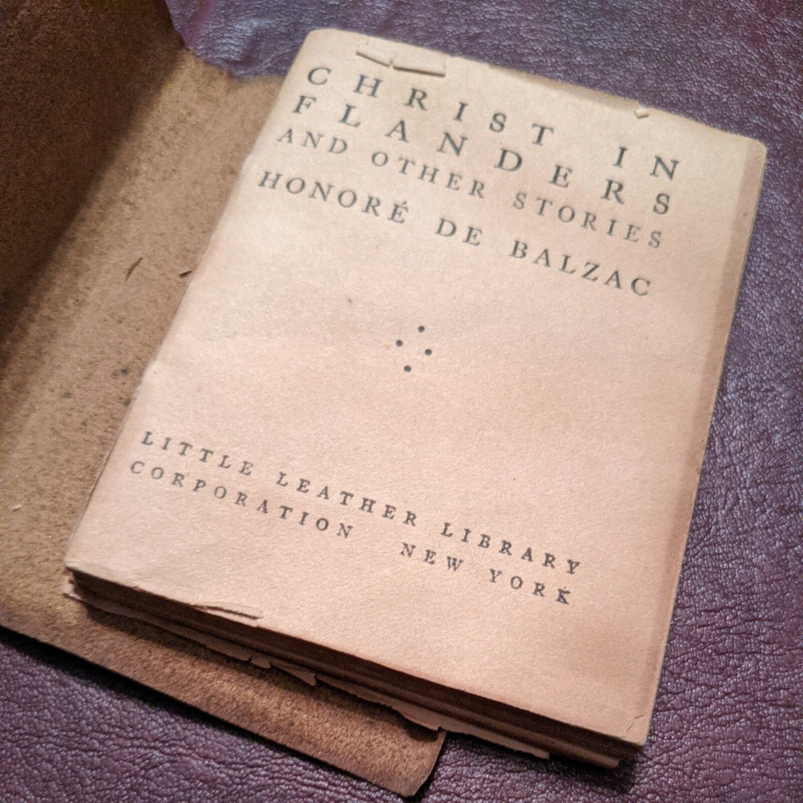 CHRIST IN FLANDERS “LITTLE LEATHER LIBRARY” Vintage Book