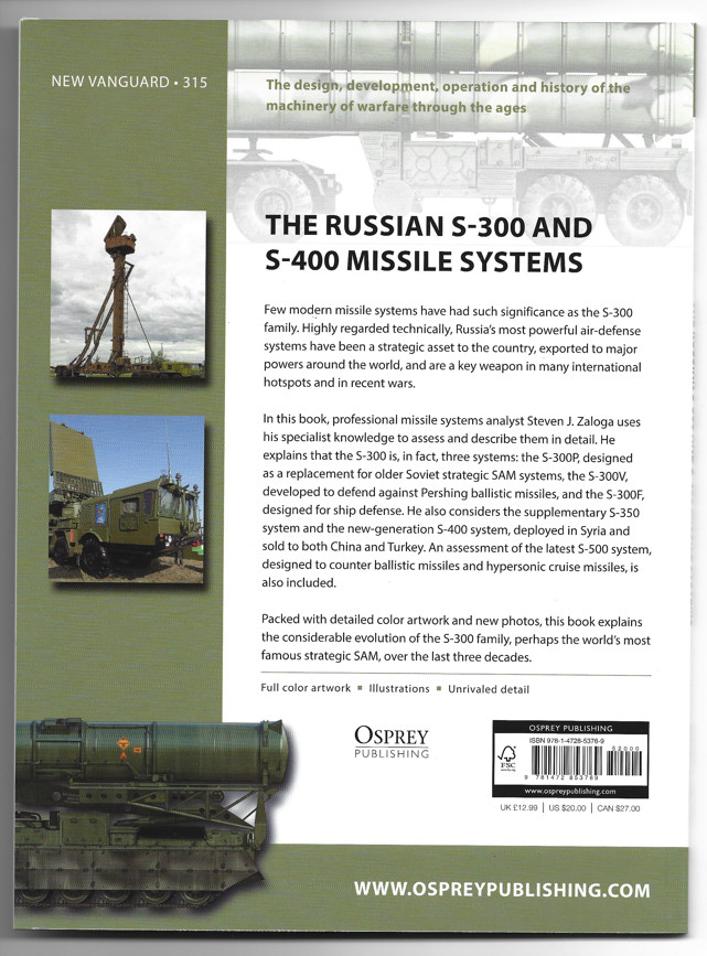 Osprey Vanguard The Russian S-300 & S-400 Missile Systems #315 Softcover Ref. NM