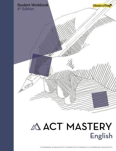 ACT Mastery English Student Workbook – Paperback By MasteryPrep – GOOD