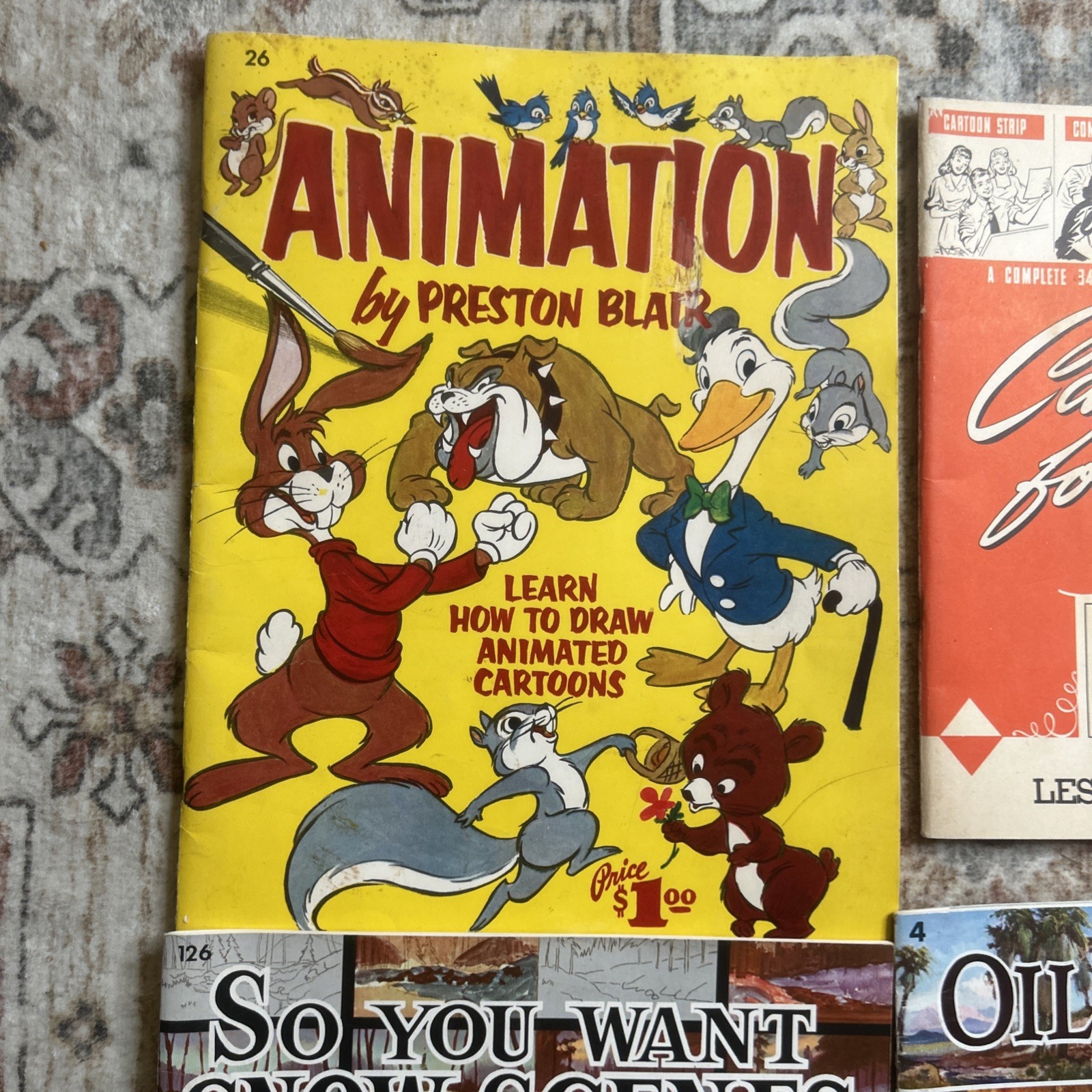 ANIMATION by Preston Blair Art Instruction Book Walter Foster 1950 Lot Of 12