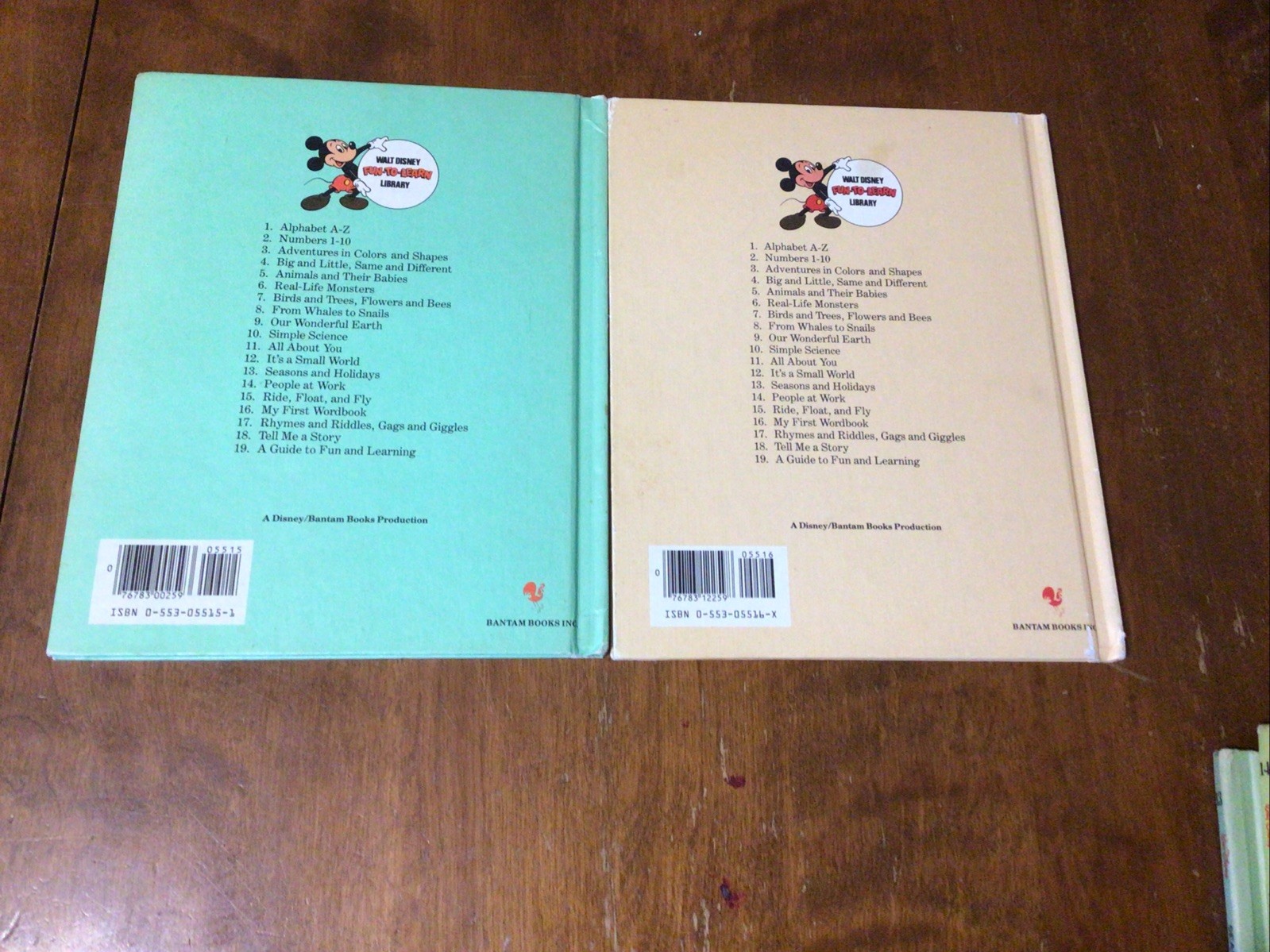 Walt Disney 1983 Lot 19 FUN-TO-LEARN Library Hardcover Book Set 1-19 Complete HC