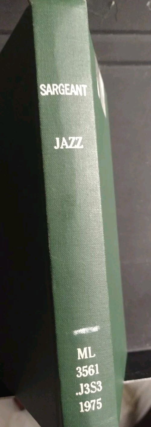 Jazz, Hot and Hybrid Winthrop Sargeant 3rd Ed. Enlarged Paperback In HC EX Lib