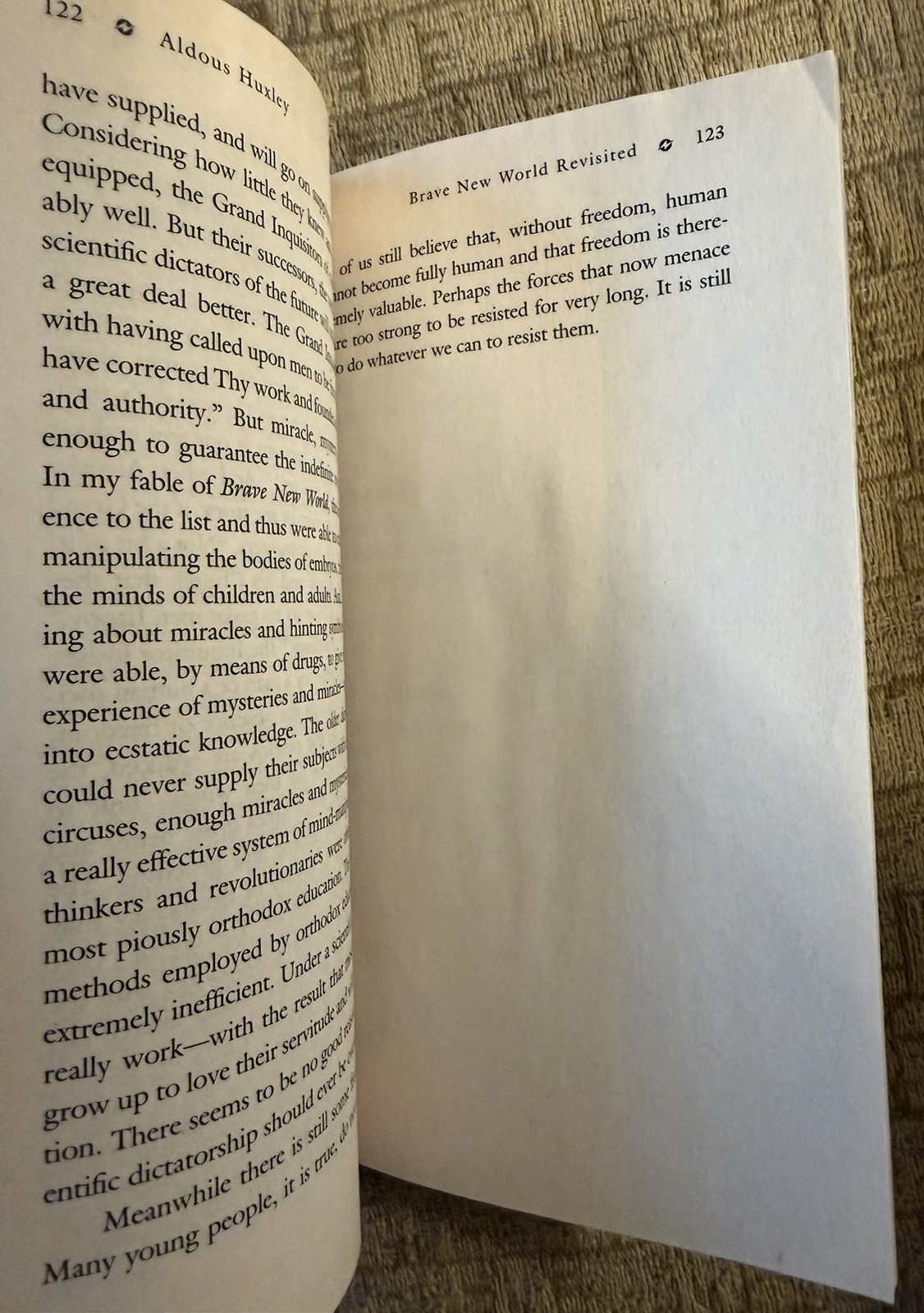 Brave New World Revisited Aldous Huxley Paperback 2006 Used Very Good Condition