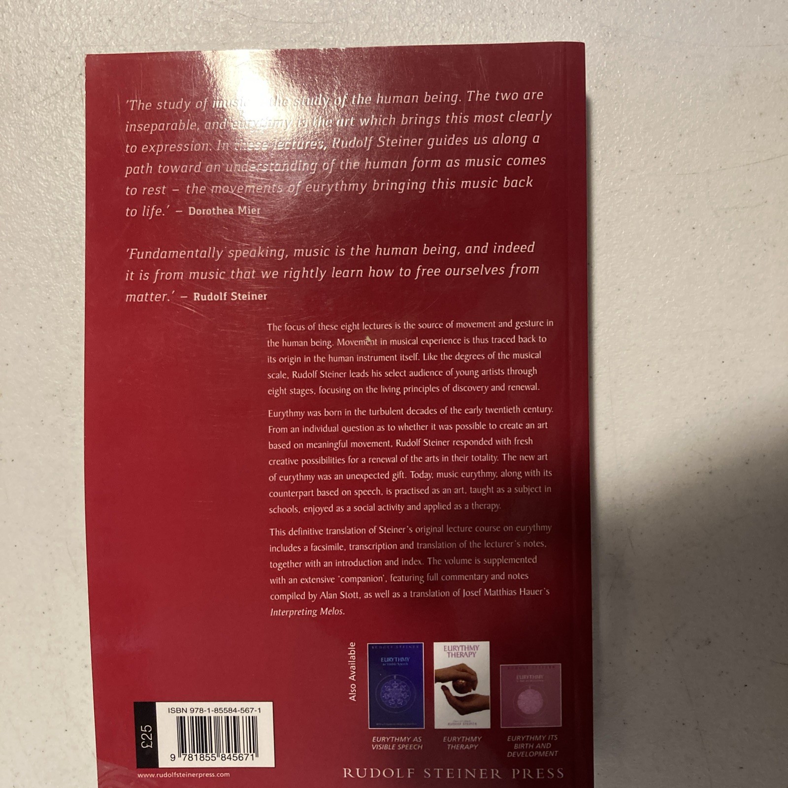 Eurythmy As Visible Singing, Steiner, Rudolf; (Steiner Press 2019 SC LN)