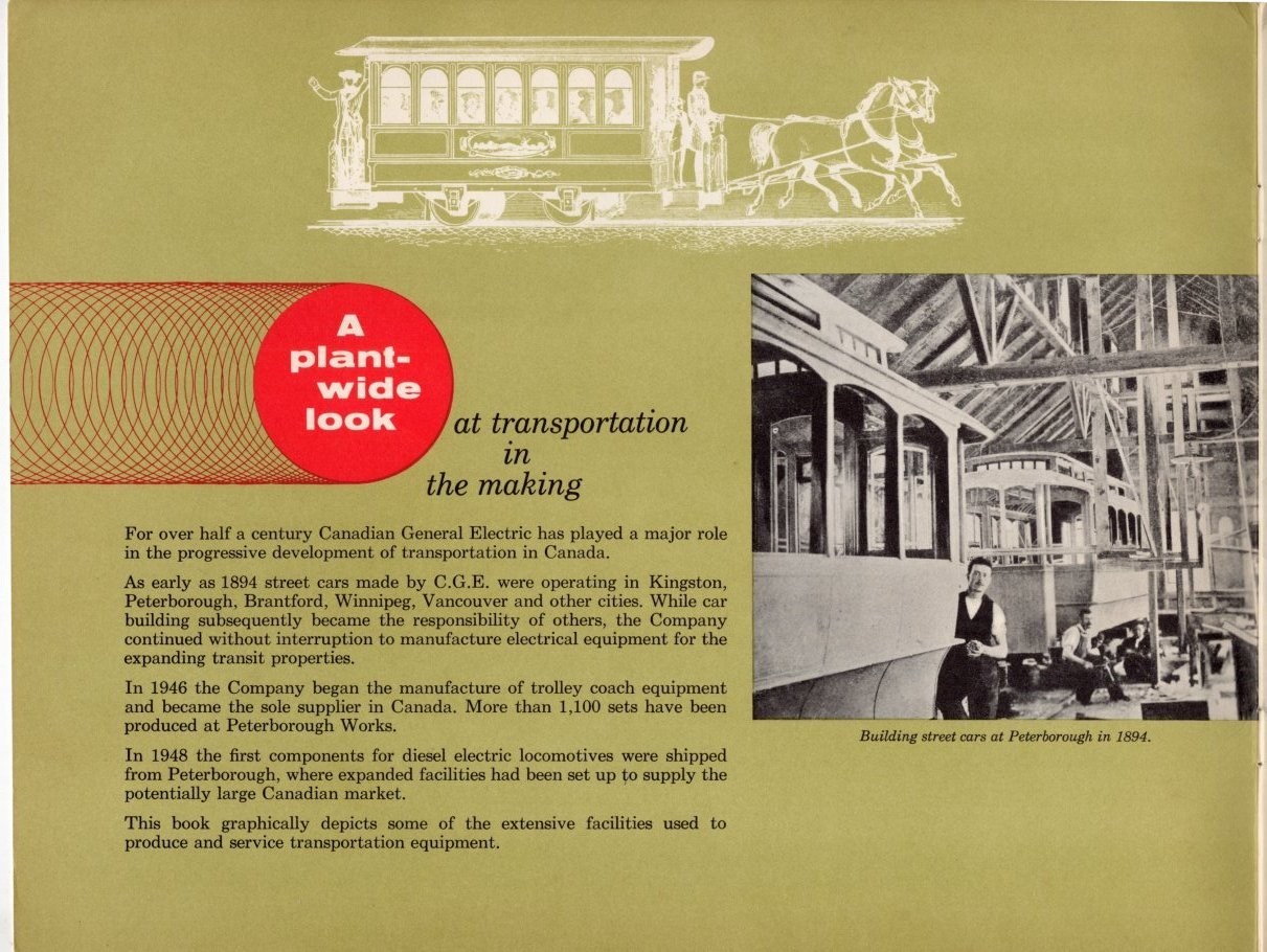 1960s Brochure PROGRESS IN MOTION CANADIAN GENERAL ELECTRIC COMPANY Peterborough