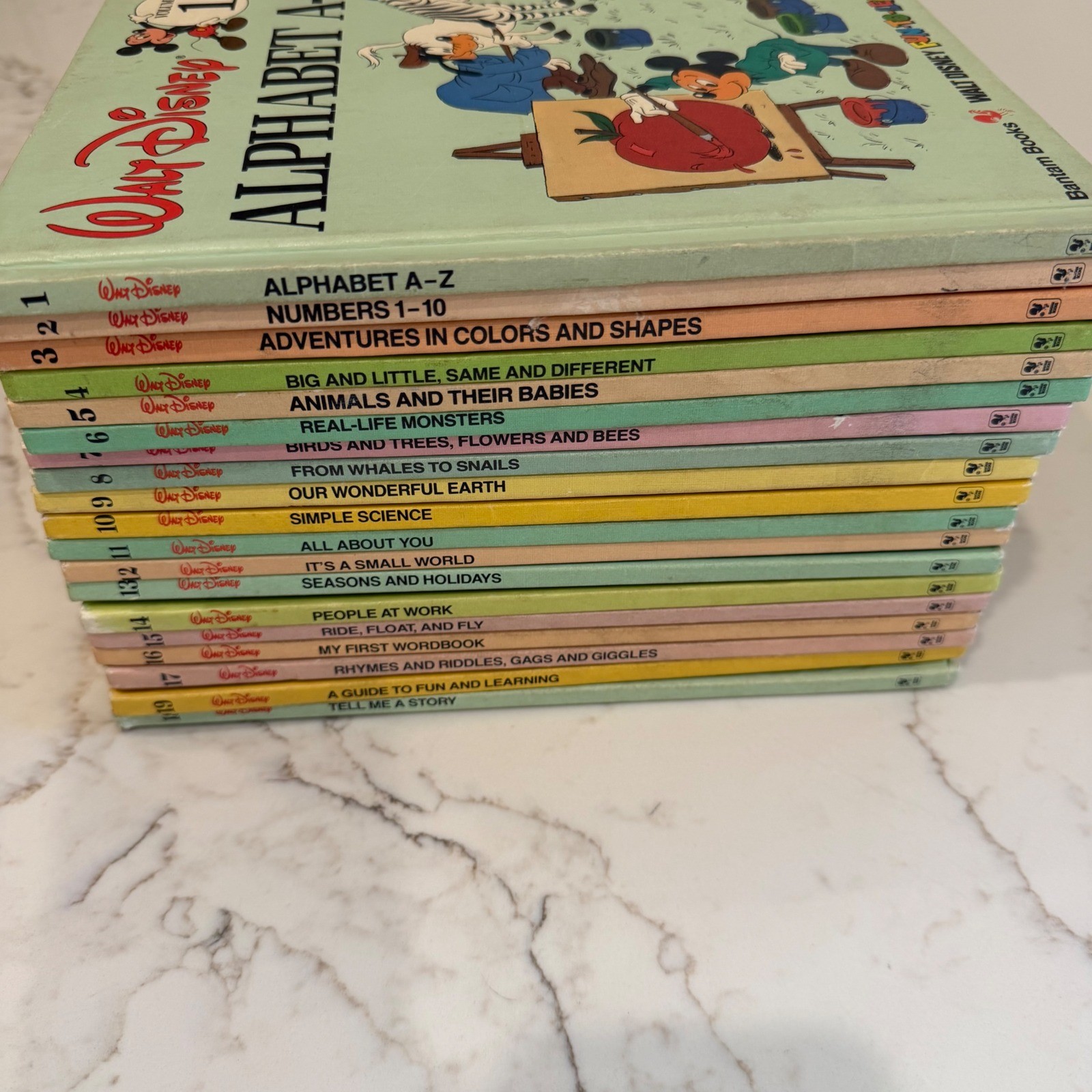 Walt Disney Fun-To-Learn Library 1983 Complete 19 Volume Book Set Hardcover