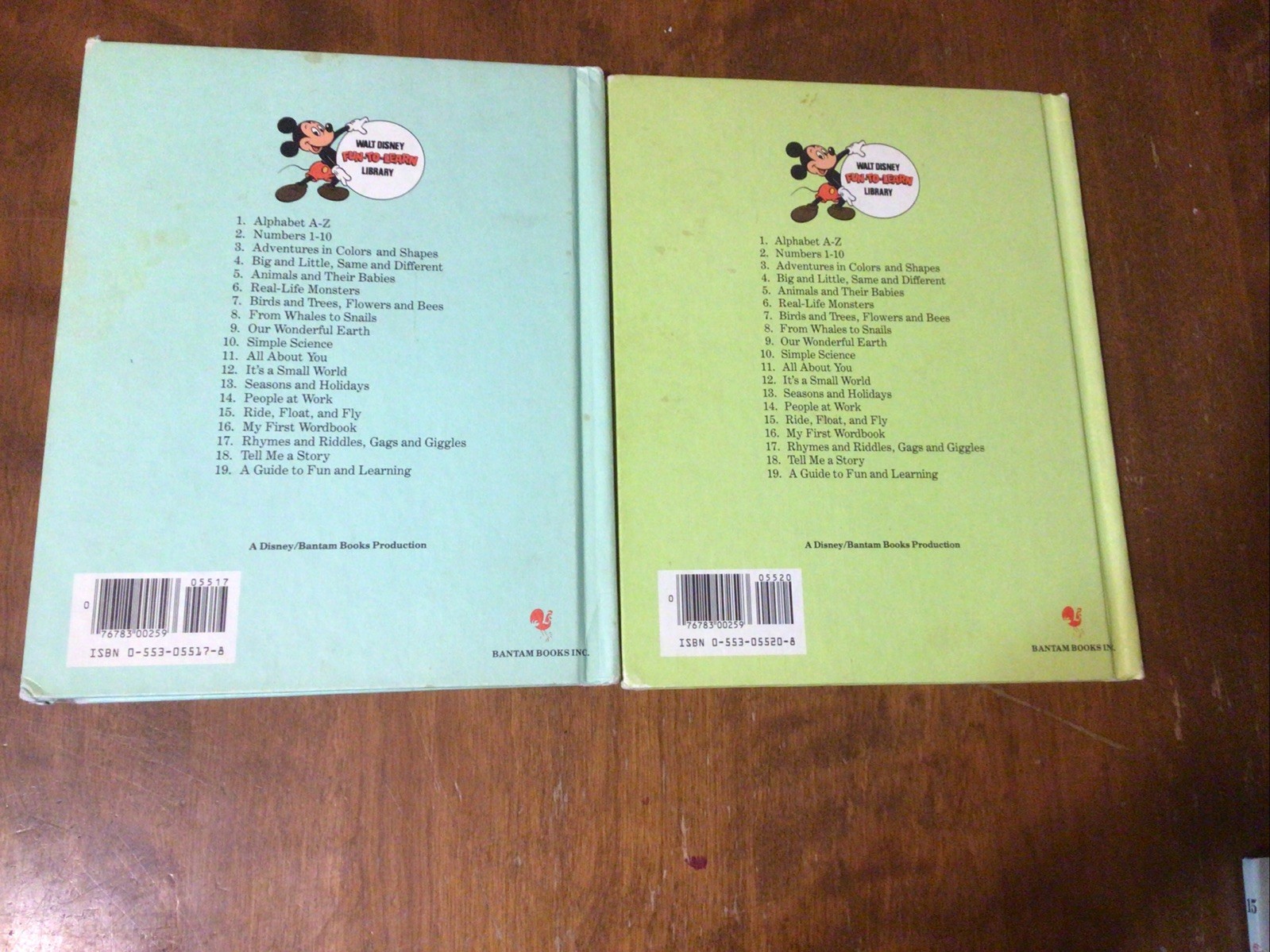 Walt Disney 1983 Lot 19 FUN-TO-LEARN Library Hardcover Book Set 1-19 Complete HC