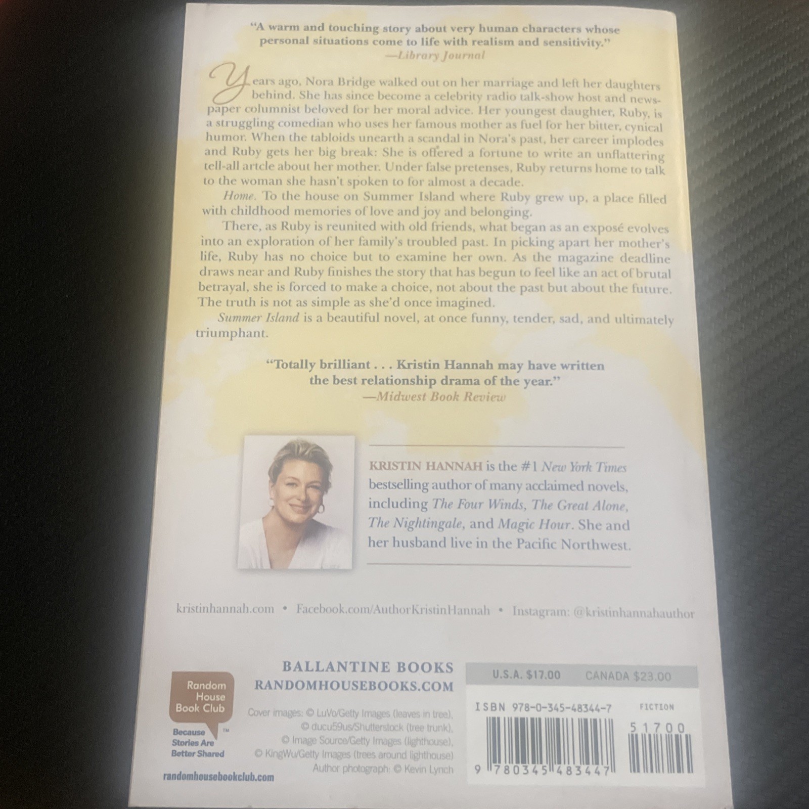 Summer Island : A Novel by Kristin Hannah (2004, Trade Paperback)