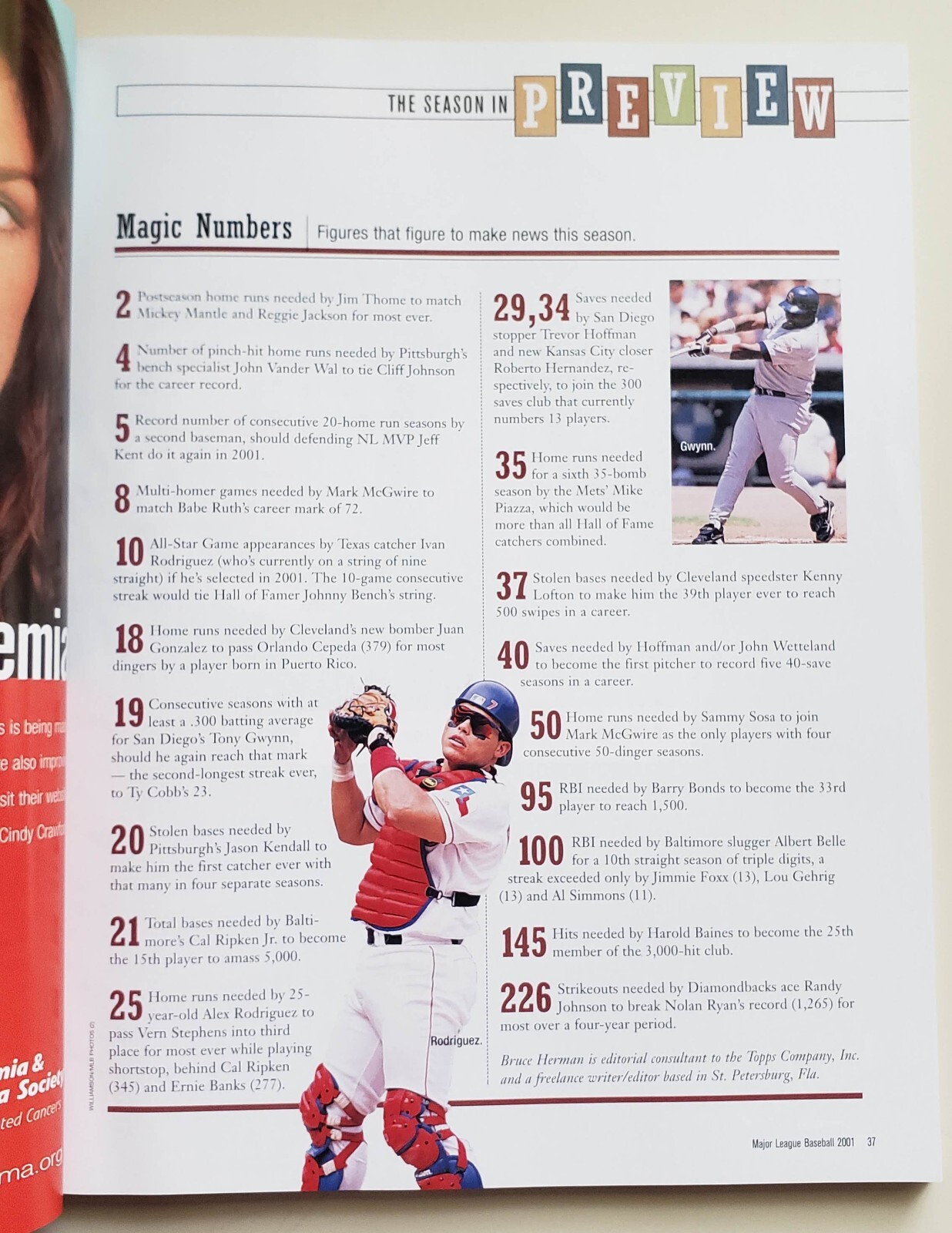 2001 MLB Official Guide To The 2001 Baseball Season Program 240 Pages MINT/NEW