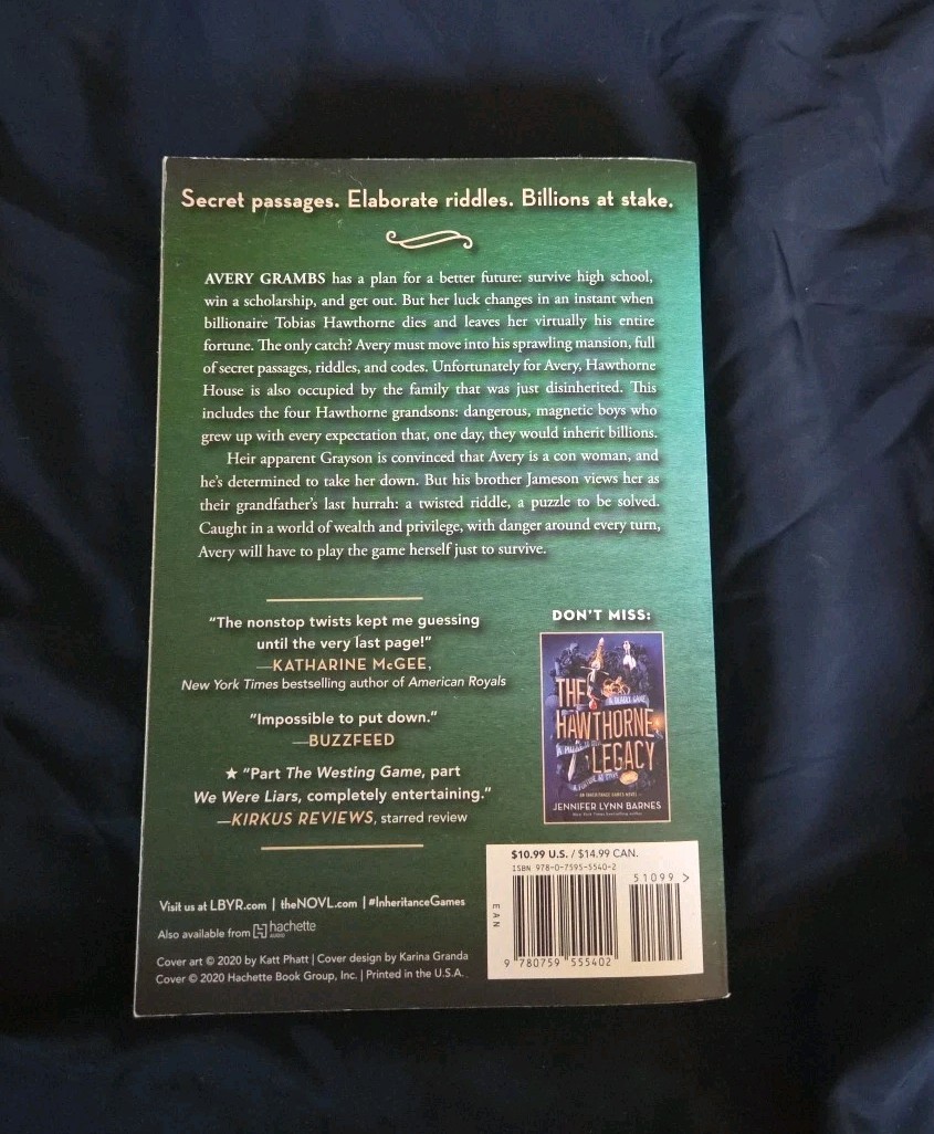The Inheritance Games by Jennifer Lynn Barnes (2021, Trade Paperback)