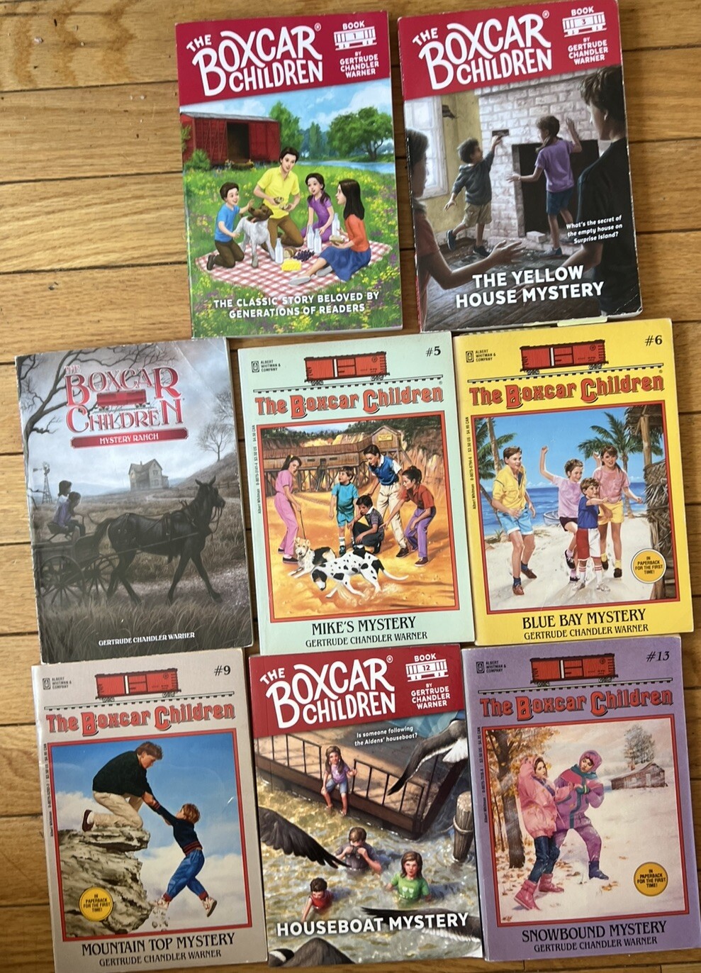 The Boxcar Children Book Lot 9 Gertrude Chandler Warner PB 1, 3-6, 9, 12-13