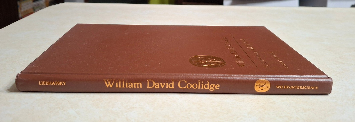 William David Coolidge General Electric GE Vintage History Book Research Lab NY