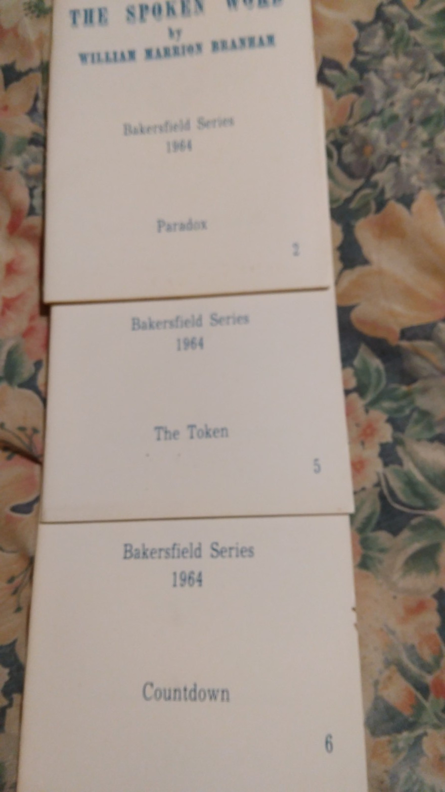 William Branham – Paradox, Token, Countdown (1964) -3 Sermons – Bakersfield CA