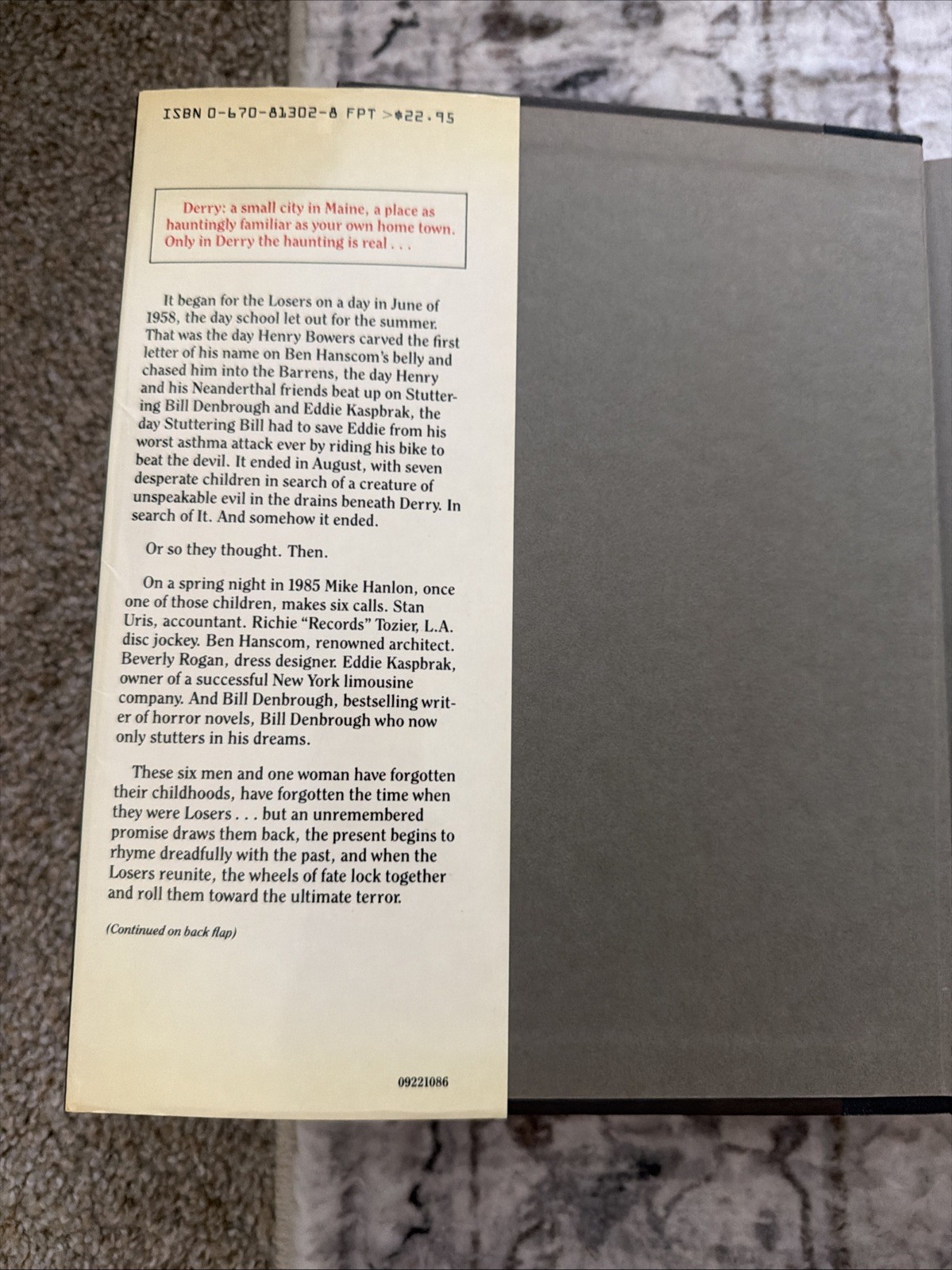 Stephen King It 1986 Hardcover 1st Edition Pristine Condition