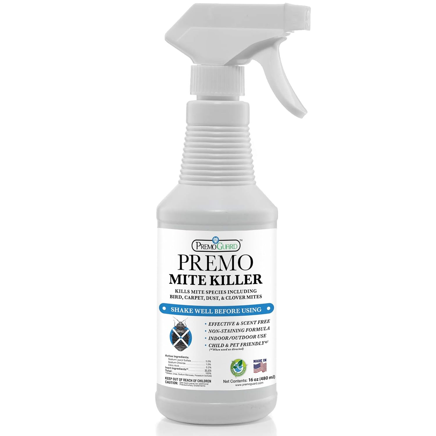 Mite Killer Spray 16Oz Natural Dust Mite Treatment