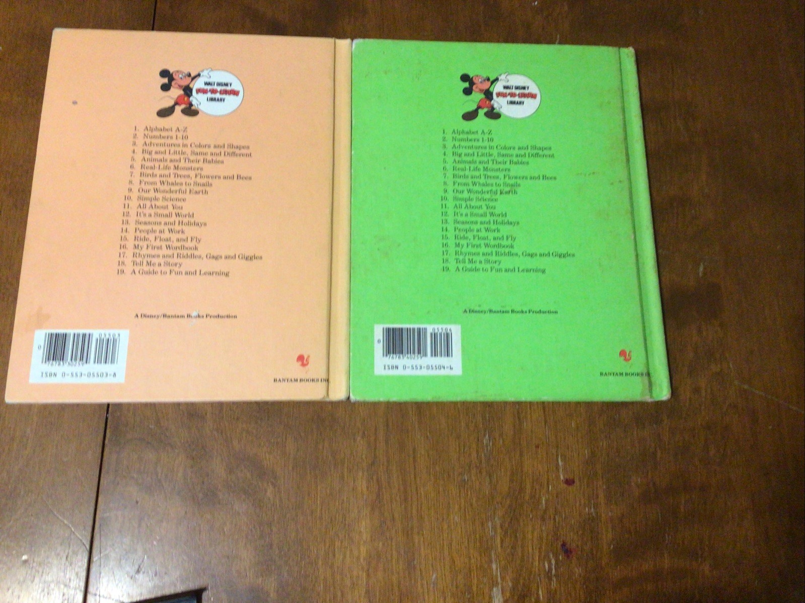 Walt Disney 1983 Lot 19 FUN-TO-LEARN Library Hardcover Book Set 1-19 Complete HC